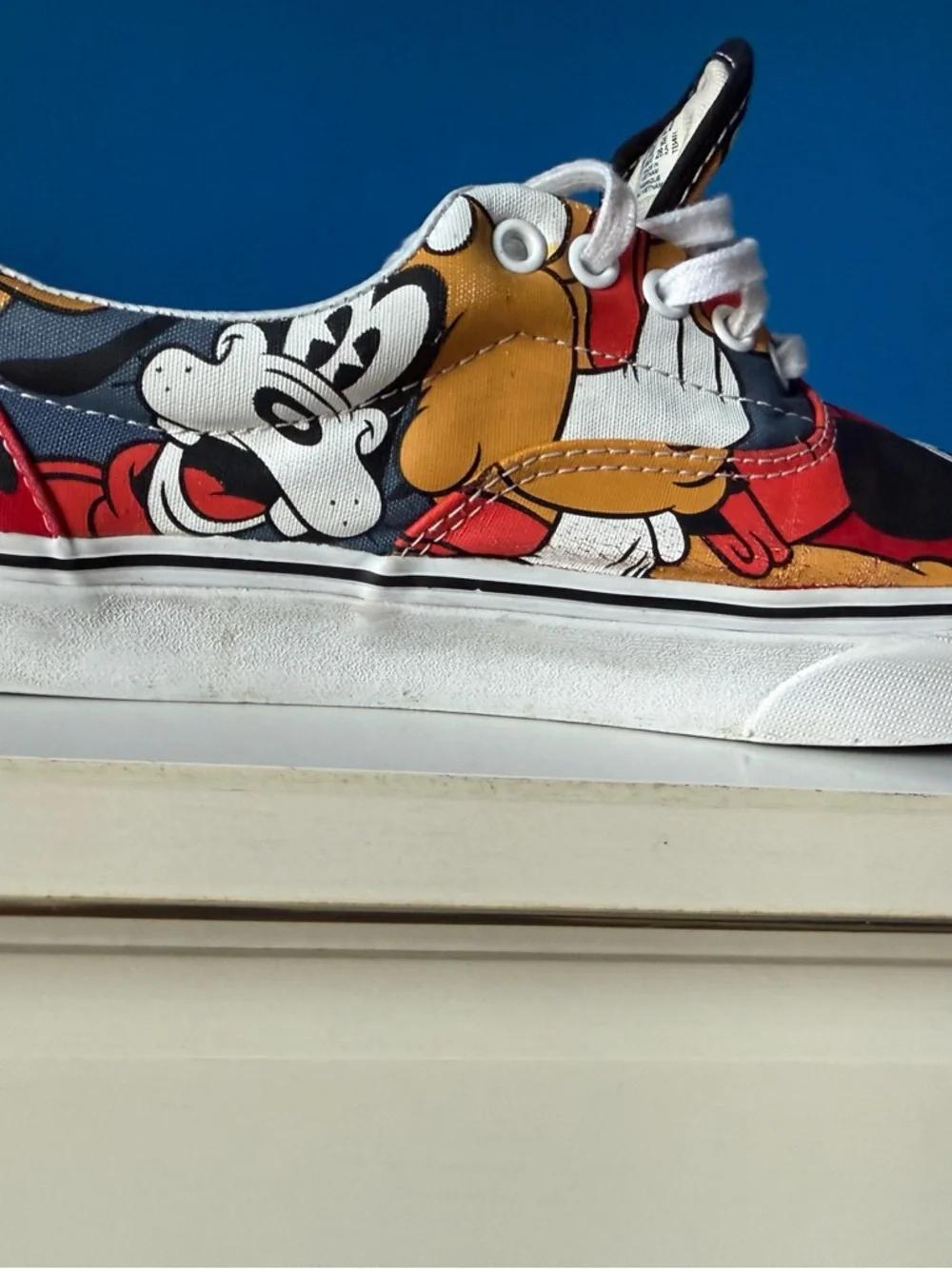 Vans Disney Mickey Mouse Red Black Multi-Color Canvas Sneakers